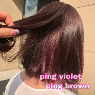 ミディアム カラー ヘアアレンジ TSUNA 🌙 Lim 五反田のマツエク・マツパデザイン