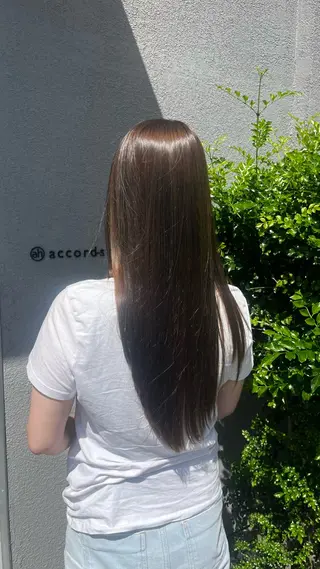 ロング カラー 坂下 かのんのヘアスタイル