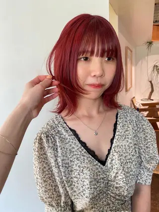 ミディアム カラー ヘアアレンジ レイヤー🌟艶カラー 🕊まやのヘアスタイル