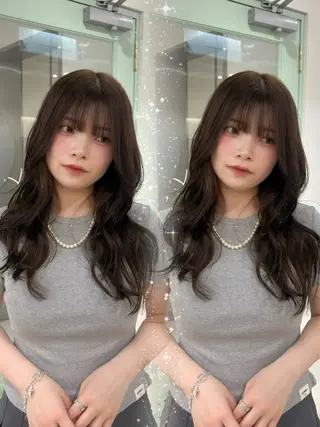 ロング 韓国ヘア🇰🇷 𝑳𝒊𝒏𝒂🤍のヘアスタイル