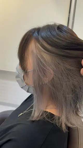 ミディアム カラー パーマ ヘアアレンジ メンズ キッズ ❤️可愛いハイトーン を造る❤️AKIRAのヘアスタイル