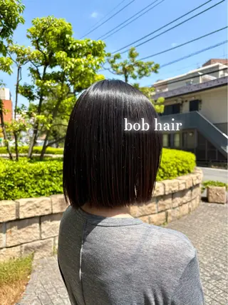 ミディアム 🌿ボブ/美髪矯正/ 透明感カラー/ルキのヘアスタイル