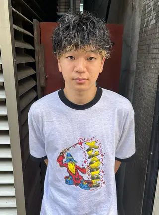 ショート カラー パーマ メンズ 💈メンズ短髪特化 ✂︎伊藤大輝💈のヘアスタイル