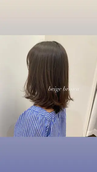 ミディアム カラー 似合わせカット/ 青竹真璃亜のヘアスタイル