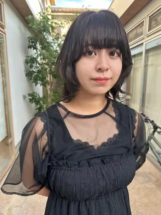 ミディアム カラー 中山 まどかのヘアスタイル