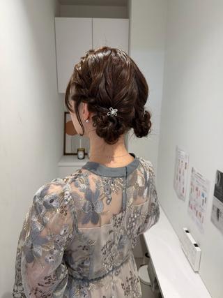ヘアアレンジ ヘアセット/ベージュ カラー HARU🕯のヘアスタイル