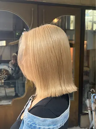 ミディアム カラー 似合わせベージュ 🍯ayumi🍯のヘアスタイル