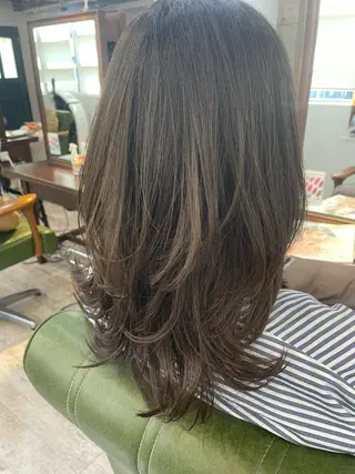 ロング レイヤー×縮毛矯正 中屋光貴のヘアスタイル