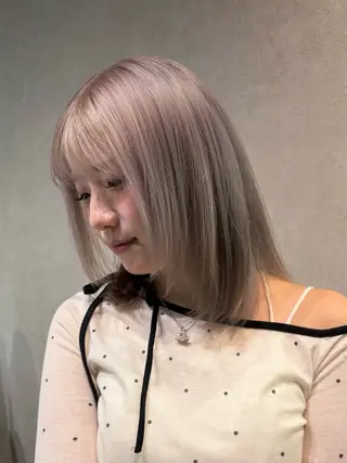 ミディアム カラー 透明感カラー🫧🎀 まりなのヘアスタイル