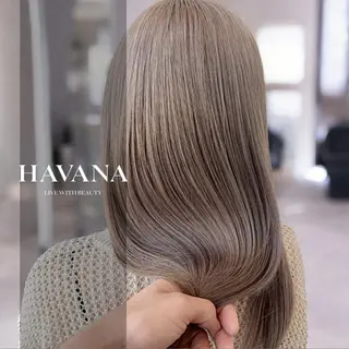セミロング カラー １HAVANA.渋谷 【レイヤー/韓国】のヘアスタイル