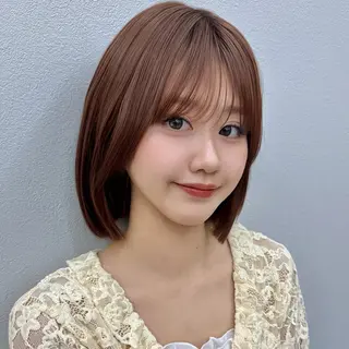 ミディアム 本田 奈穂美のヘアスタイル