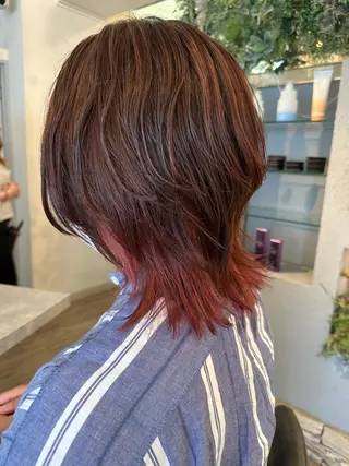 ミディアム カラー パーマ sato ayaka ｜透明感カラー🫧のヘアスタイル