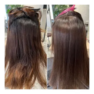 ミディアム カラー 髪質改善艶髪特化 二瓶 海人のヘアスタイル