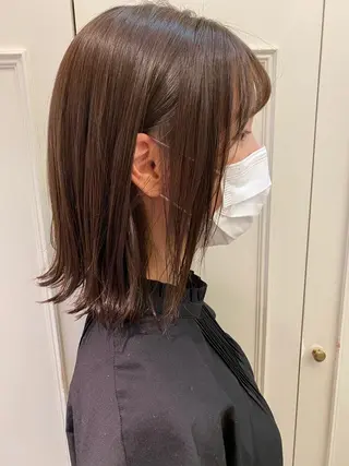ミディアム カラー 大久保 愛のヘアスタイル
