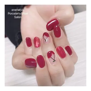 ミディアム ネイル 🐾enen style 🐾のネイルデザイン