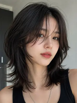 ミディアム KUREA /ブリーチ・艶髪モテのヘアスタイル