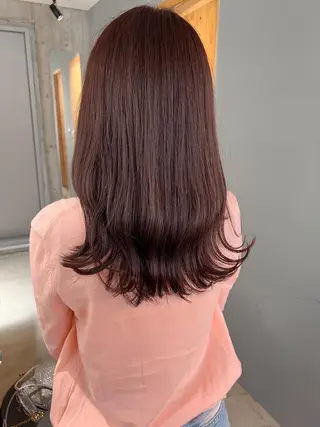 セミロング カラー 名駅🦢大人艶カラー 🪽カミヤアカネのヘアスタイル