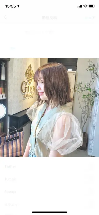 ミディアム 小濱 ありすのヘアスタイル