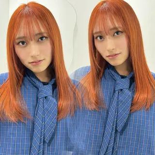ロング ニーナ/nimes /ハイトーンカラーのヘアスタイル
