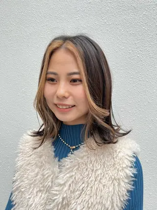 ミディアム カラー 「sumi」 AMIのヘアスタイル