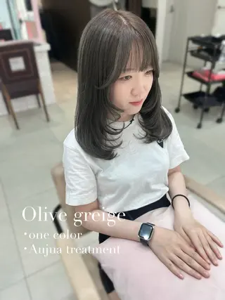 カラー 褒められヘア×顔周り カットRena🎀のヘアスタイル