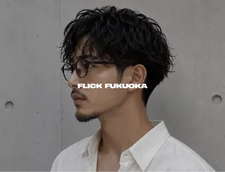 ショート パーマ メンズ 平尾薬院メンズカット FLICK/パーマのヘアスタイル