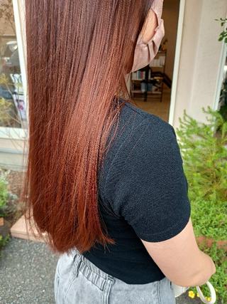 ロング カラー 渡内 美遥のヘアスタイル