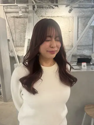 セミロング 新宿/顔周りカット +レイヤー=しずく♩のヘアスタイル