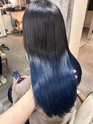 セミロング カラー お任せヘア☘️☘️ 及川渚のヘアスタイル