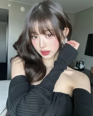 ロング カラー パーマ ヘアアレンジ メンズ 上品＆韓国風 🥀海心🥀のヘアスタイル