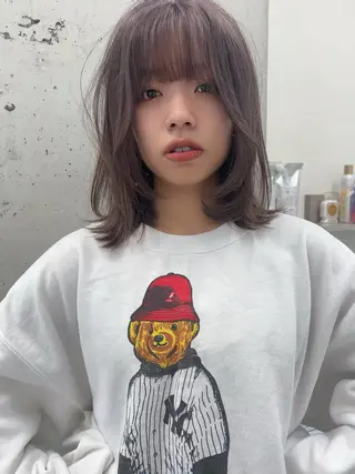 ミディアム カラー ヨシモトリョウ 髪質改善/美髪のヘアスタイル