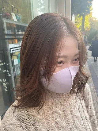 ミディアム カラー ヘアアレンジ TSUNA 🌙 Lim 五反田のマツエク・マツパデザイン