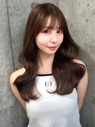 ロング カラー 韓国ヘア/巻ける 縮毛矯正/リョウヤのヘアスタイル