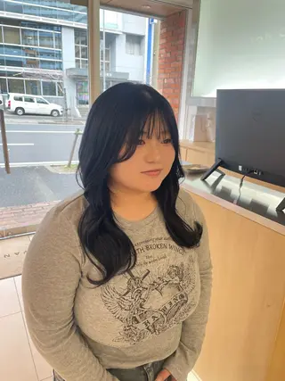 セミロング ❤︎韓国レイヤー❤︎ アカリのヘアスタイル