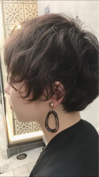 ショート パーマ ご新規様限定 透明感カラーKANAのヘアスタイル