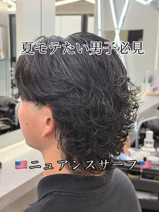 ミディアム パーマ メンズ 🇺🇸メンズ特化/ 四辻 凱斗🇺🇸のヘアスタイル