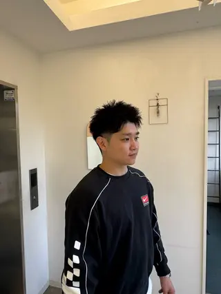 パーマ メンズ カナモリ ハヤトのヘアスタイル