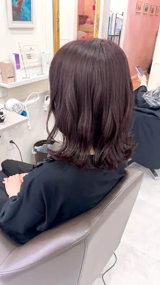 セミロング カラー MIRA/梅田美容室 ブリーチ得意/ツグミのヘアスタイル