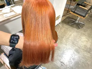 セミロング カラー ✅ケアブリーチ✅ トヨオカ ノブヒデのヘアスタイル