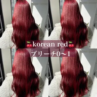 ロング 🎀暖色カラー🎀 韓国ヘア まなかのヘアスタイル