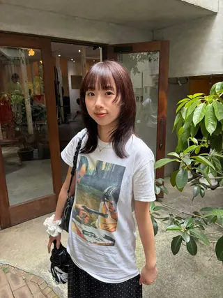 セミロング 金田 夏野のヘアスタイル