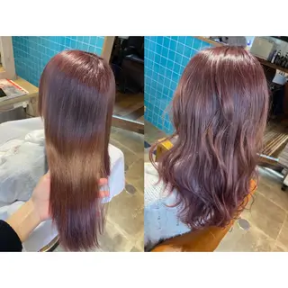 カラー 🩵盛れる顔周り/ 艶カラーemi🩵のヘアスタイル
