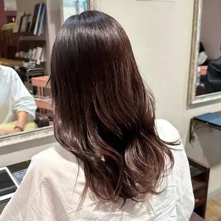セミロング カラー 柔らかいbeige ￤韓国￤🩰マユ🩰のヘアスタイル