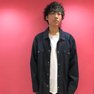 ショート パーマ メンズ Vir by browのヘアスタイル