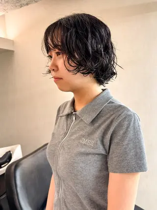 ショート kiji NAHO/ パーマ／久屋大通のヘアスタイル