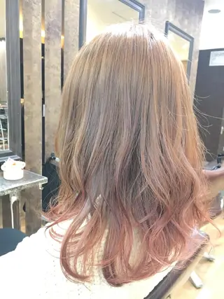 ロング カラー 髪質改善🩵艶髪 ストレート🩵山口のヘアスタイル
