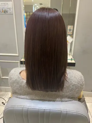 セミロング 美髪矯正透明感カラー 江川 和輝のヘアスタイル