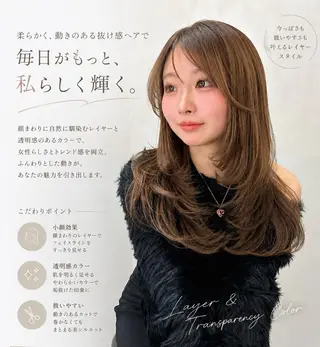 セミロング 森 隆秀/韓国ヘアのヘアスタイル