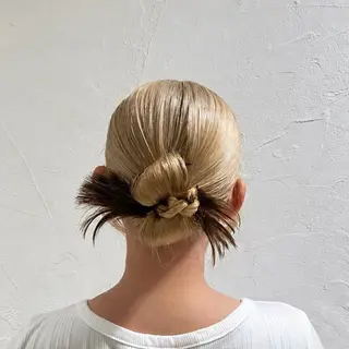 ミディアム ヘアアレンジ 透明感カラー🩵海外 ヘア/chiharuのヘアスタイル