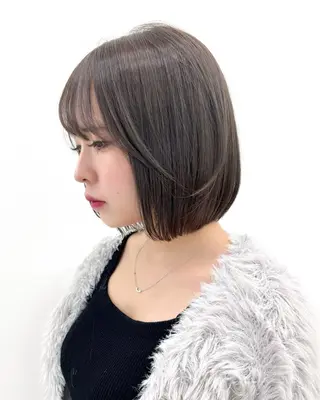 ショート カラー ヘアアレンジ 縮毛矯正🤍 盛れるボブ/ひかりのヘアスタイル